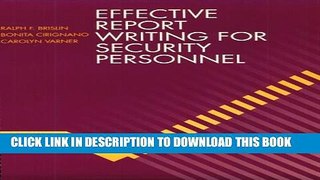 [PDF] Effective Report Writing for the Security Officer Popular Online