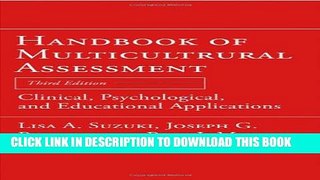 New Book Handbook of Multicultural Assessment: Clinical, Psychological, and Educational Applications