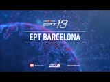 Evento Principal del EPT 13 Barcelona, mesa final (cartas descubiertas)