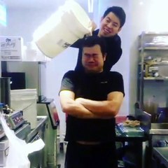Tommy our roti chef accepts the ice bucket challenge - Mamak Restaurant