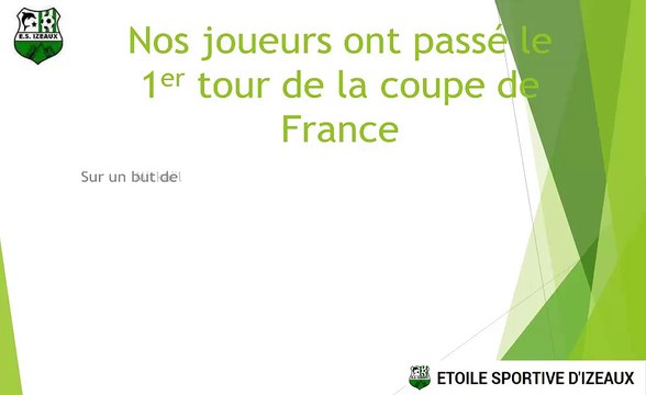 Victoire des Séniors en coupe de France phase 1