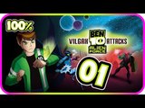 Ben 10 Alien Force: Vilgax Attacks Walkthrough Part 1 (X360, Wii, PS2, PSP) 100% Level 1 - Bellwood