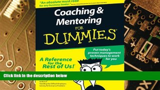 Big Deals  Coaching and Mentoring For Dummies  Free Full Read Most Wanted