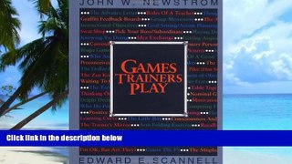 Big Deals  Games Trainers Play (McGraw-Hill Training Series)  Best Seller Books Best Seller