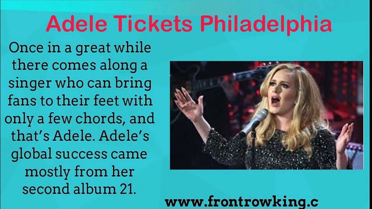 Adele Tickets Philadelphia at Front Row King
