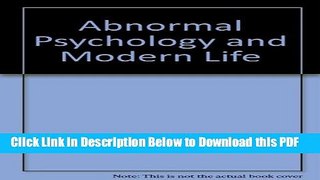 [PDF] Abnormal psychology and modern life Full Online