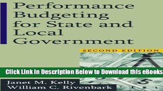 [Download] Performance Budgeting for State and Local Government Online Books