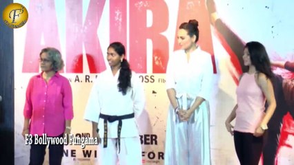 FELICITATION OF THE GIRLS OF AKSHAY KUMAR'S KARATE ACADEMY BY SONAKSHI SINHA