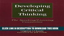 [PDF] Developing Critical Thinking: The Speaking/Listening Connection Full Colection