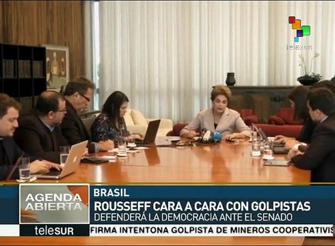 La pdta. de Brasil presenta a senadores su defensa ante impeachment