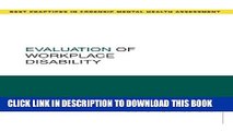 Collection Book Evaluation of Workplace Disability (Best Practices for Forensic Mental Health