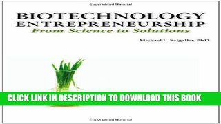 Collection Book Biotechnology Entrepreneurship from Science to Solutions -- Start-Up, Company