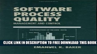 New Book Software Process Quality: Management And Control