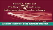 New Book Social, Ethical and Policy Implications of Information Technology