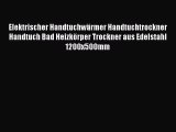 Elektrischer HandtuchwÃ¤rmer Handtuchtrockner Handtuch Bad HeizkÃ¶rper Trockner aus Edelstahl
