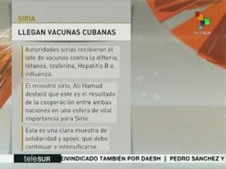 Cuba envía toneladas de vacunas en apoyo al pueblo sirio