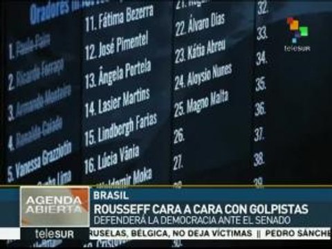 La pdta. de Brasil presenta a senadores su defensa ante impeachment