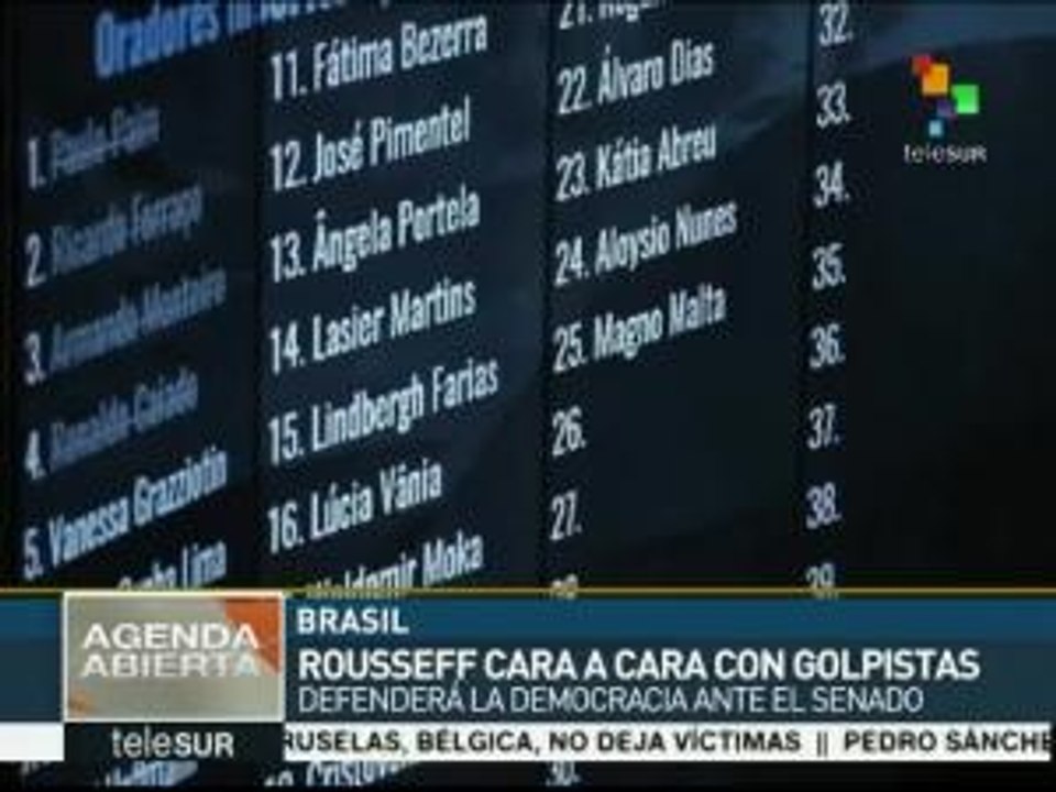 La pdta. de Brasil presenta a senadores su defensa ante impeachment