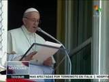 Papa Francisco promete visitar zonas devastadas por el sismo