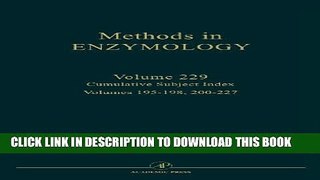 Collection Book Cumulative Subject Index, Volume 229 (Methods in Enzymology)