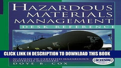 New Book Hazardous Material Management Desk Reference Video
