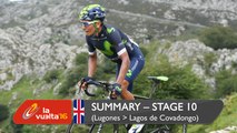 Summary - Stage 10 (Lugones / Lagos de Covadonga) - La Vuelta a España 2016