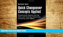 READ FREE FULL  Quick Changeover Concepts Applied: Dramatically Reduce Set-Up Time and Increase