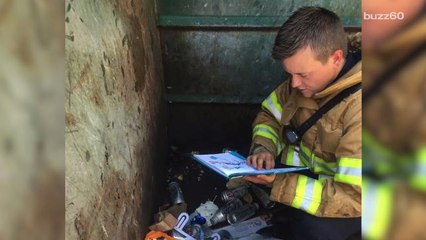 Firefighter Reads 'The Cat in the Hat' to Trapped Skunk