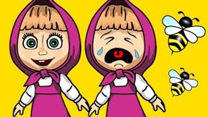 Masha And The Bear attacked by Bee - Family Song Masha And The Bear Nursery Rhymes