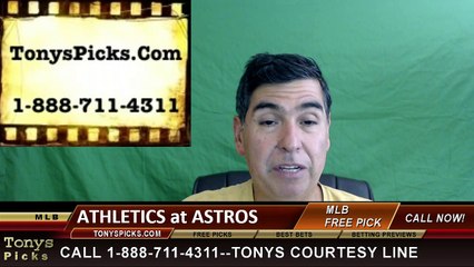 Download Video: Houston Astros vs. Oakland Athletics Free Pick Prediction MLB Baseball Odds Series Preview