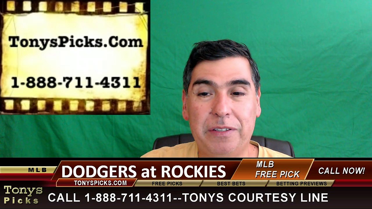 Colorado Rockies vs. LA Dodgers Free Pick Prediction MLB Baseball Odds Series Preview