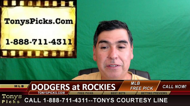 Colorado Rockies vs. LA Dodgers Free Pick Prediction MLB Baseball Odds Series Preview