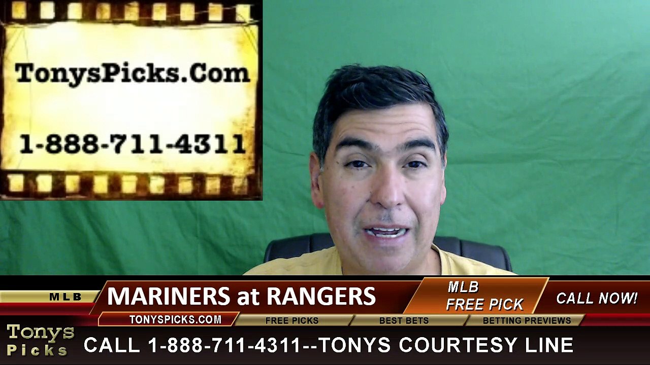 Texas Rangers vs. Seattle Mariners Free Pick Prediction MLB Baseball Odds Series Preview