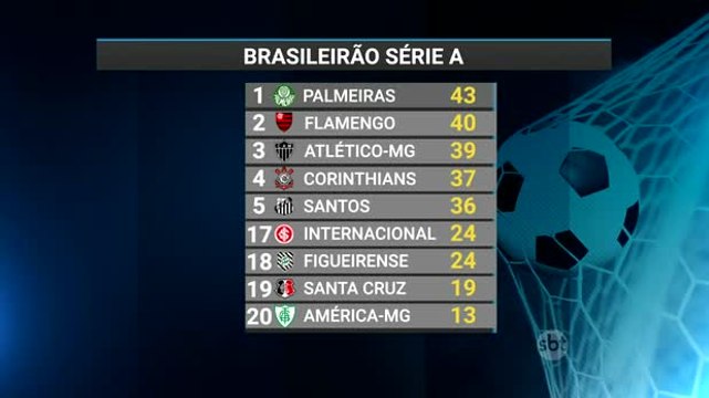 Brasileirão: Palmeiras vence mais uma e mantém folga na liderança