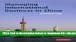 [Download] Managing International Business in China Free Books