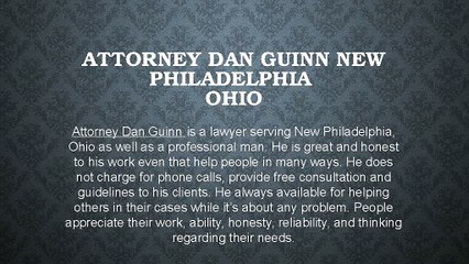 Attorney Dan Guinn New Philadelphia Ohio