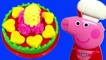 PLAY DOH CAKE! - CREATE New Ice-Cream Rainbow For Peppa Pig Toys Videos