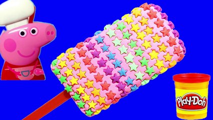 Play Doh Clay Toys! - Make Ice-cream star rainbow for Peppa pig videos kids