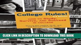 New Book College Rules!, 3rd Edition: How to Study, Survive, and Succeed in College