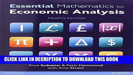 [Read] Essential Mathematics for Economic Analysis (4th Edition) Popular Online