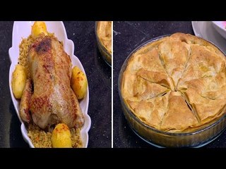 بط محشي فريك - صينية رقاق - قطايف  | الشيف حلقة كاملة