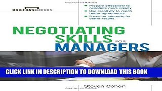 [PDF] Negotiating Skills for Managers Ebook Free