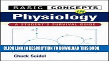 New Book Basic Concepts in Physiology : A Student s Survival Guide