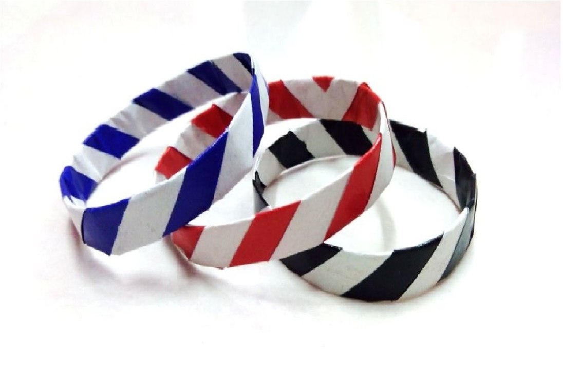 How to make an origami paper bangle ( bracelets / brazaletes ).