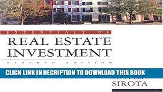 [Read] Essentials of Real Estate Investment Free Books