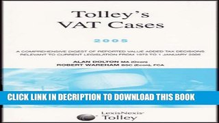 [Read] Tolley s VAT Cases 2005 Full Online