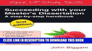Collection Book Succeeding with Your Master s Dissertation: A Step-by-Step Handbook