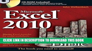 [PDF] Excel 2010 Bible Full Online