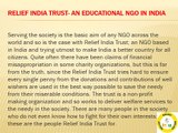 RELIF INDIA TRUST (NGO)