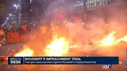 Brazil: tear gas used at protest against Rousseff's impeachment trial